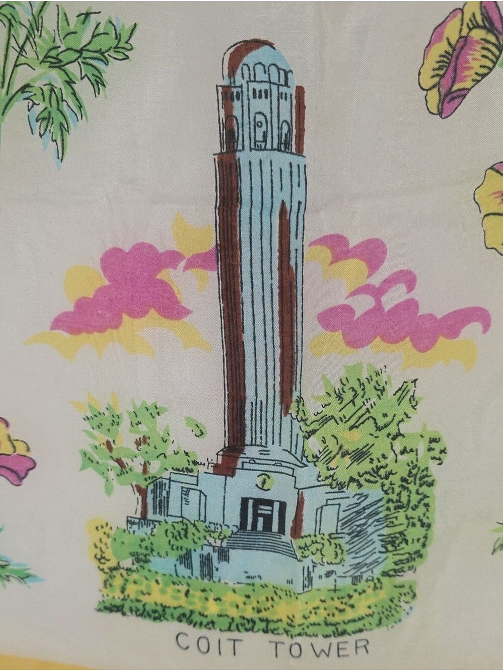 Vintage Retro San Francisco 1960's Souvenir Scarf - Picture 6 of 11